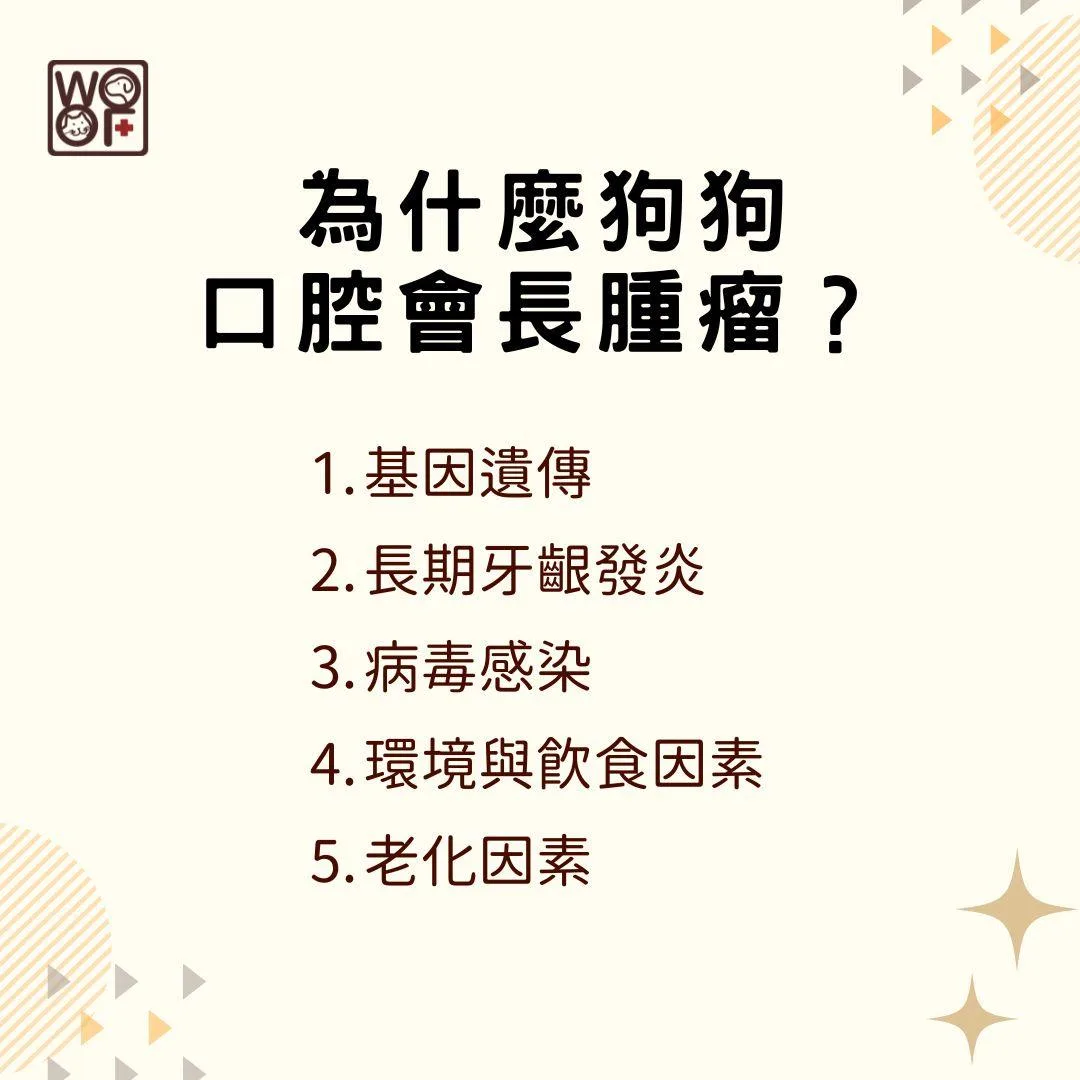 說明為什麼狗狗口腔會長腫瘤？