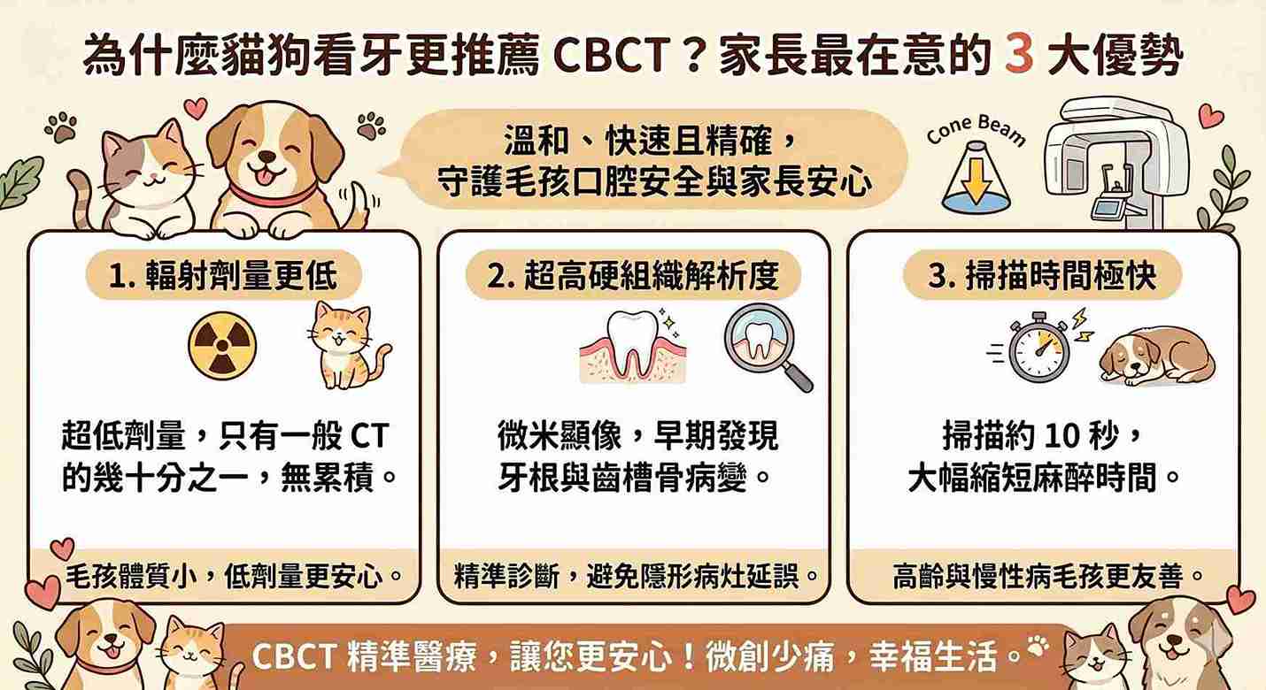 為什麼貓狗看牙更推薦 CBCT？家長最在意的 3 大優勢